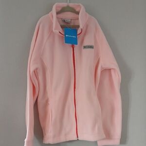 NEW WITH TAGS!! Girls Columbia Light Pink Fleece Jacket